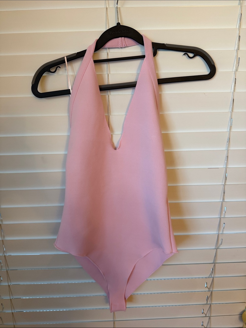 Zara Pink Halter-Style One-Piece Bodysuit